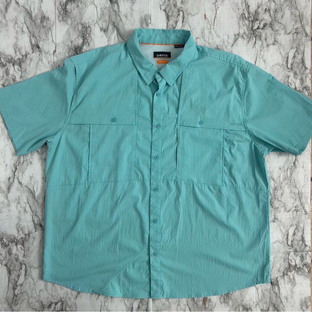 Orvis men’s XXL 2XL short sleeve vented fishing shirt boating outdoors hiking